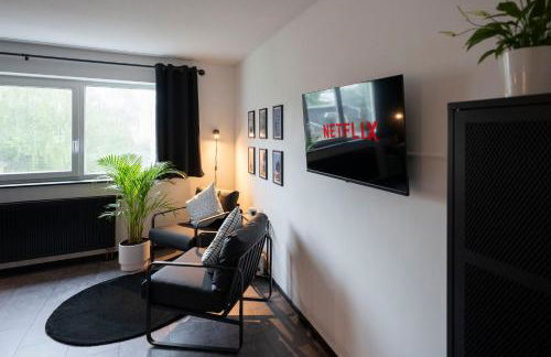 Black & White Apartment - Balkon, Netflix, Nespresso, Zentral, Messe - Foto 25