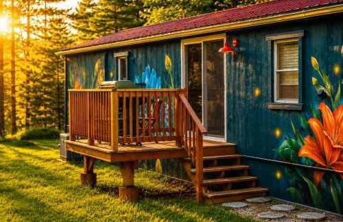 Hot Tub, Pond, 2 Fire Pits Mural Art Cabin - Foto 33