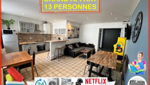 09 CHIC & COSY GRAND APPART 4 PIECES 75m2 HYPERCENTRE WIFI SMART TV NETFLIX - Foto 2, towels, stove, dishwasher, heating, toaster