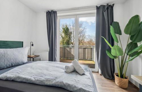 Larooms Merseburg - Apartment NS03 - 2 Zimmer - 4 Betten - Waschmaschine - Parkplatz - Balkon - Foto 1