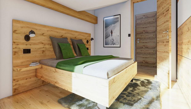 Bergzeit Flat Saalbach Directly on the ski Piste - Foto 3, Habitación