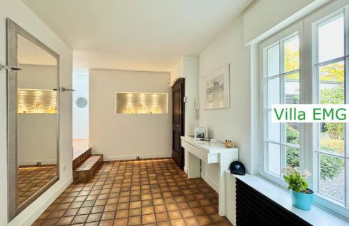 Luxus Ferienhaus Villa EMG Emsdetten nah Münster, Osnabrück, Rheine für Familien Gruppen bis 17 Personen, Pool, Whirlpool, Garten, Kamin, 6SZ - Foto 38