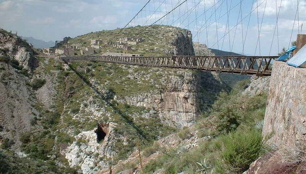 Ponte sospeso della miniera di Ojuela