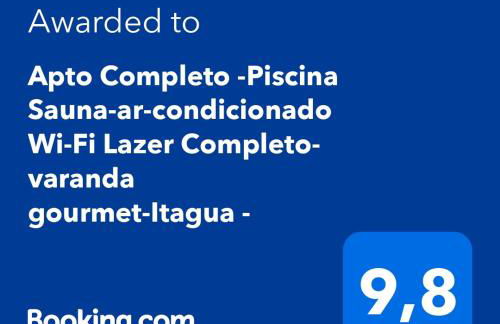 Apto Completo- 2quartos-Piscina Sauna-ar-condicionado Wi-Fi varanda gourmet-Sala de Jogos-Praia do Itagua - - Foto 22
