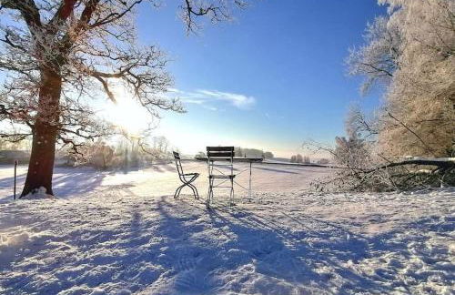 5Sterne Ferienwohnung im Fachwerk mit Bergblick in Alleinlage und großem Garten, Infrarotkabine - Foto 27