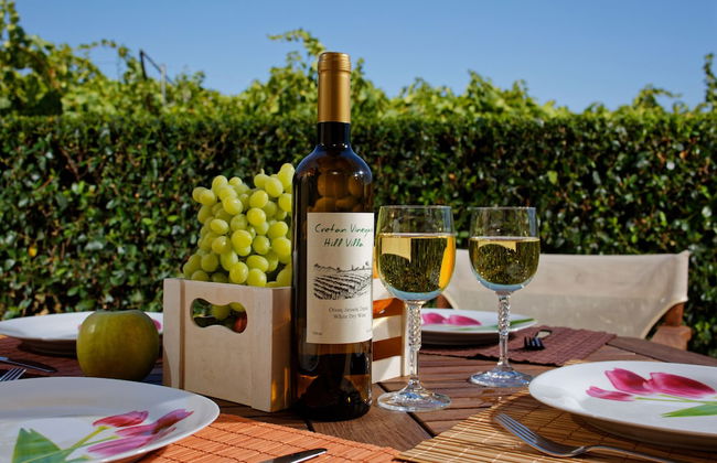 Cretan Vineyard Hill Villa Private Pool, Panoramic View, Beautiful Vineyard - Photo 16