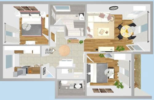 Sonnenhang im Boho-Stil mit Balkon, 500m zum See, 2 Schlafzimmer - Photo 40