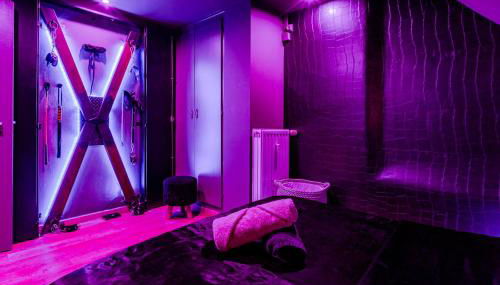 Love Room Escale du Desir - Balançoire d'amour, Croix de Saint André, Menottes et Fauteuil Tantra - love-room-alsace-67 - Foto 3