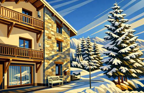 Chalet Coquelicot - confort montagnard et ambiance chaleureuse au cœur de Saint Martin de Belleville - Foto 1