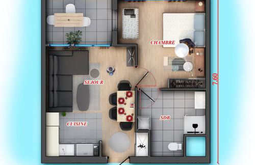 Roi de la Seine à Paris, stade, Gare parking et terrasse - Foto 9