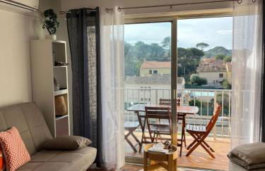 Élégant Studio au calme 2mn mer Wifi Clim Terrasse parking - Foto 9