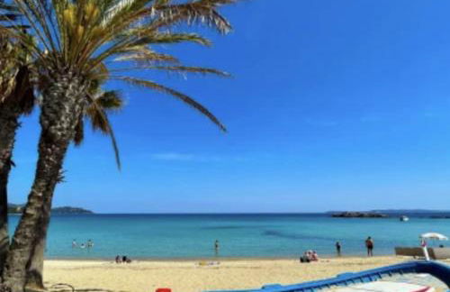 APPARTEMENT ET SA JOLIE TERRASSE Le Lavandou Saint Clair, a deux pas de la plage de St Clair, au calme, Studio tout équipé, clim, Wifi Fibre, TV connectée, lave linge, lave vaisselle, place de parking et plus, serviettes et draps fournis - Foto 1