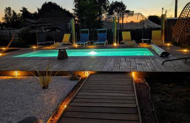 L'échappée Huroise, piscine et spa privatifs - Foto 4