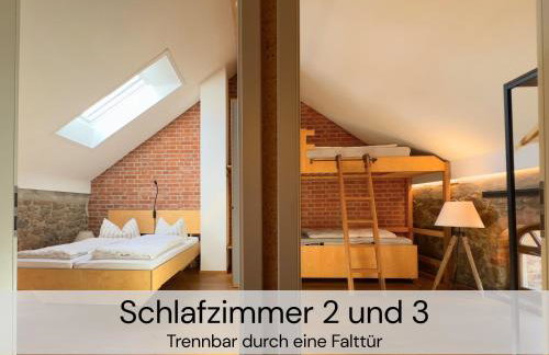 HexenburgbeiDresden Maisonette über 2 Etagen mit 4 Schlafzimmern, Kamin, Terrasse und Faßsauna, Nähe Sächsische Schweiz Dresden - Foto 23