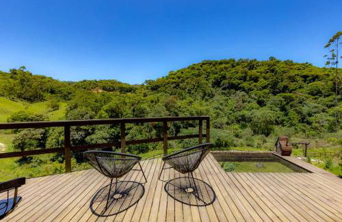 Chale Alcantara Jacuzzi, Lareira e Deck com Vista - Foto 35