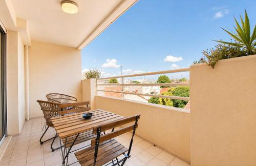La Palmeraie T2, terrasse, clim, pkg, centre ville - Foto 5