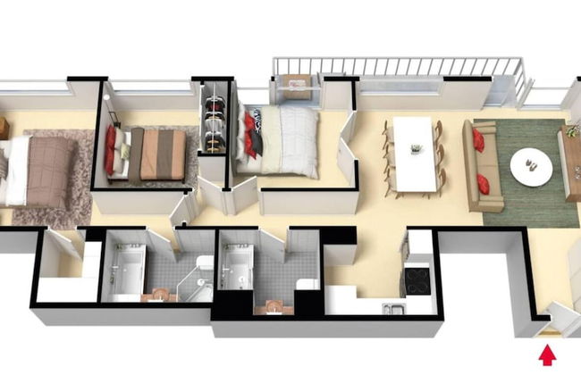 Spacious 3-bed Unit in Melbourne CBD w/ Pool & Gym - Foto 7