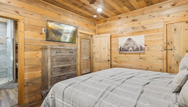 Hawkeye Ridge 3 Bedroom Cabin by RedAwning - Foto 5, Habitación