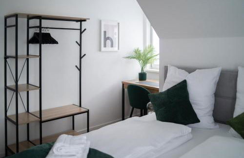 Modernes, zentrales Apartment mit Boxspringbett und Waschmaschine - Foto 23