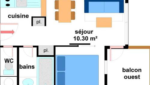 Appartement cosy 4 pers - Résidence Le Pied de Pistes, au pied des remontées mécaniques - FR-1-508-23 - Foto 2