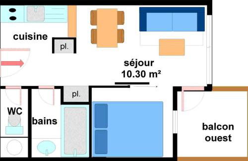 Appartement cosy 4 pers - Résidence Le Pied de Pistes, au pied des remontées mécaniques - FR-1-508-23 - Foto 2