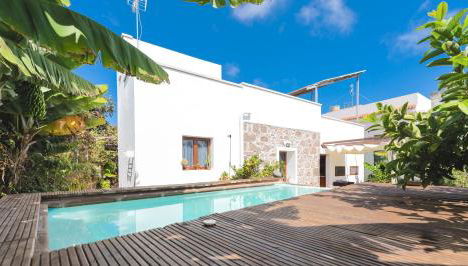 Villa Canaria piscina jacuzzi jardín - Foto 1