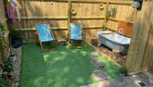 Cosy dog friendly lodge with an outdoor bath on the Isle of Wight - Foto 1, Garden