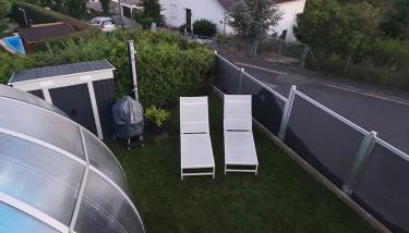 Ferienwohnung AM HOCHBERG - Foto 3, sunbed, Garden view