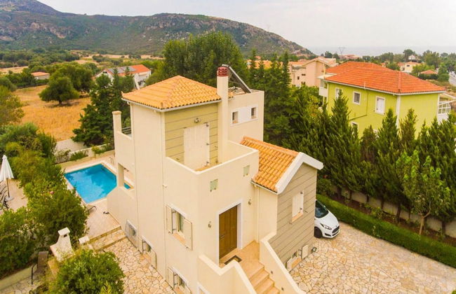 Villa Semeli Large Private Pool Walk to Beach Sea Views A C Wifi Car Not Required Eco-friendl - 1879 - Foto 2