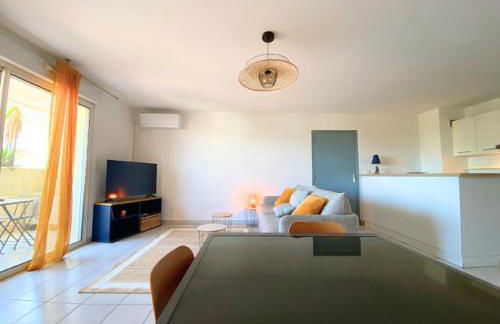 La Palmeraie T2, terrasse, clim, pkg, centre ville - Foto 9