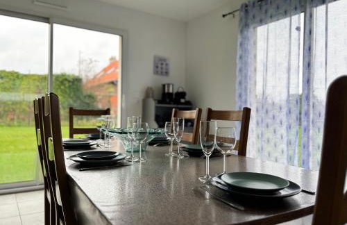 Les dunes, maison neuve 8 p bien équipée jardin clos, terrasse équipée, parking, garage à 850 m de la plage et centre bourg, sur plages du débarquement près Arromanches et Bayeux, chiens bienvenus - Foto 13