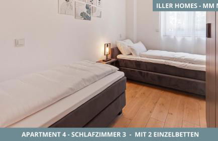 Iller Homes Memmingen - Moderne Fewos mit Terrasse für bis zu 7 Pers mit Parkplätzen - Foto 35