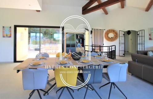 Villa l'Arbanaise vue mer piscine presqu'Ile Giens BY HC - Foto 31