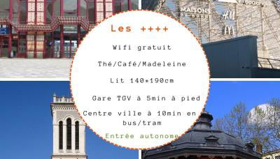 Zeus de Saint-Etienne- Elegant T2 TGV à 5min - Foto 5