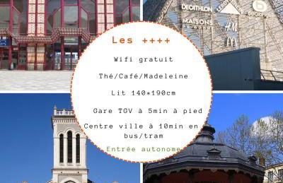 Zeus de Saint-Etienne- Elegant T2 TGV à 5min - Foto 5