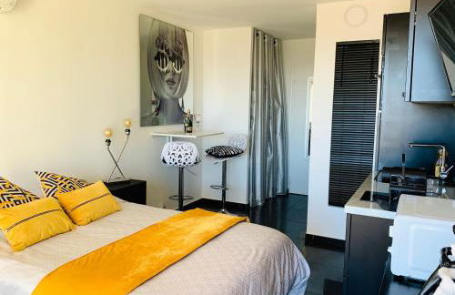 BAGATELLE NATURISTE HELIOPOLIS clim ascenseur vue mer parking privé - Foto 4