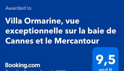 Villa Ormarine, vue exceptionnelle sur la baie de Cannes et le Mercantour - Foto 2