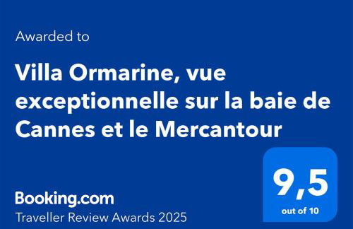Villa Ormarine, vue exceptionnelle sur la baie de Cannes et le Mercantour - Foto 2