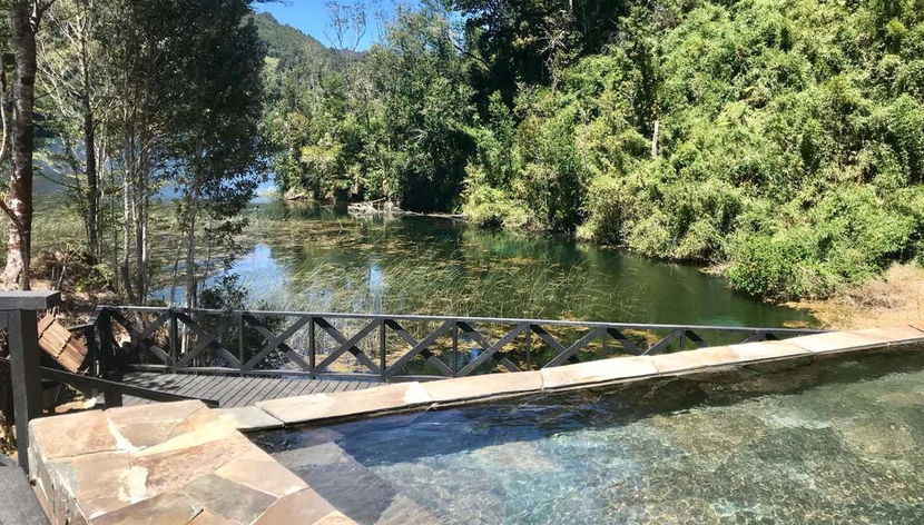One of the pools at Termas del Sol