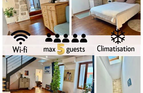 La Maison Aquarelle -climatisation-wifi -5 pers - Foto 1