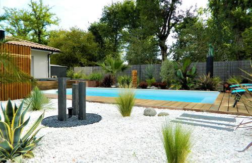 Villa de charme avec piscine privée et clim 8 pers près du lac de Parentis - Foto 11