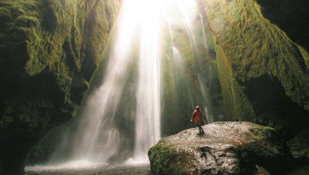 Gljúfrabúi waterfall