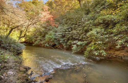 Happy Trout Hideaway - Creek Views Of Hot House Creek, Hot Tub, Outdoor Fire Pit, Cozy Atmosphere - Mineral Bluff, GA - Foto 31