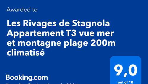 Les Rivages de Stagnola Appartement T3 vue mer et montagne plage 200m climatisé - Foto 2