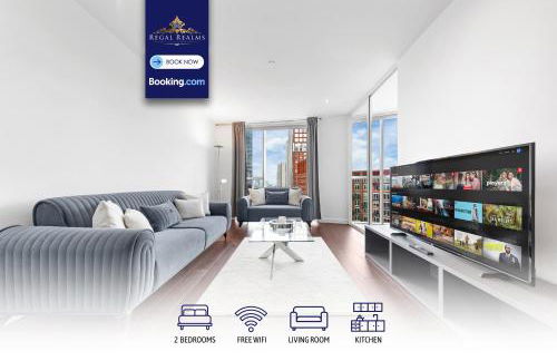 2 BR Apt By Regal Realms Short Lets & Serviced Accommodation London 18th Floor Sky View with Rooftop Access & Gym - Foto 1