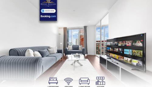 2 BR Apt By Regal Realms Short Lets & Serviced Accommodation London 18th Floor Sky View with Rooftop Access & Gym - Foto 1