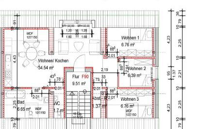 VIP Apartment A 64qm 4 Zi DG Wohnung klimatisiert großes Bad u Küche max 4 Gäste inklusive Schlafsofa - Foto 4