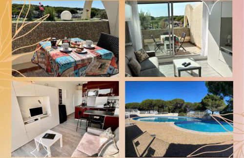 Superbe studio, terrasse, piscine, parking - Photo 1