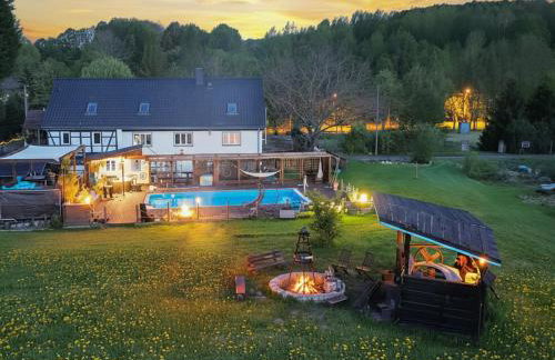 The Old Barn Luksusowa Stodoła z Całorocznym Jacuzzi Kominkiem i Widokiem na Wzgórza i Las dla 8-10 osób na Dolnym Śląsku min 2 noce - Foto 36