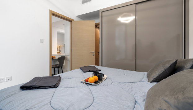 Waves - Cityscape Balcony Views and Cozy Comfort in Dubai - Foto 4, Habitación